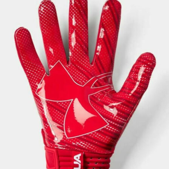 all red under armour gloves